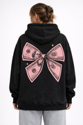 Money Bow Hoodie – Oversized Back Print Hoodie (Black & White)