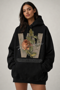 Wardière Oversized Black Hoodie