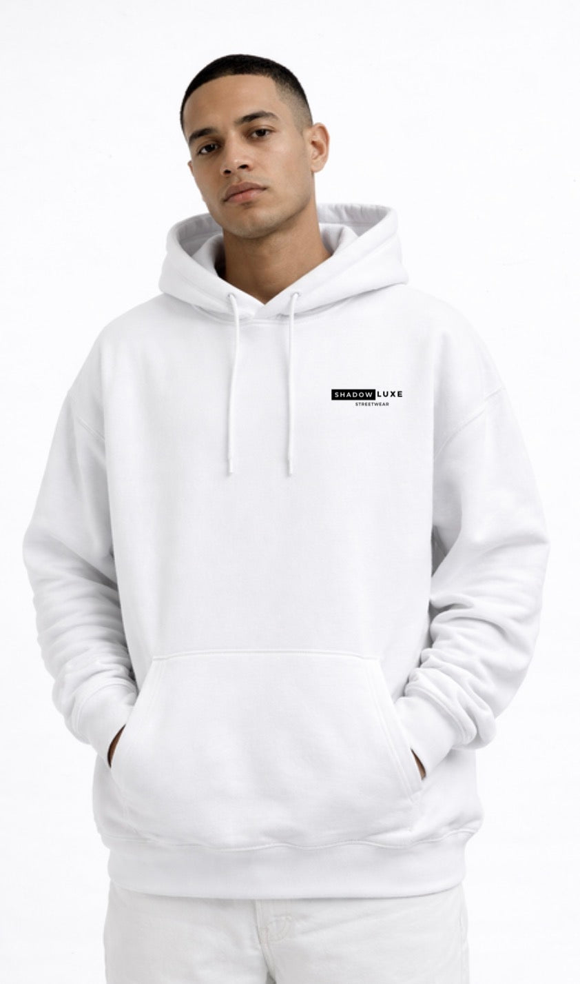 Grace & Glory Oversized Hoodie – Black / White