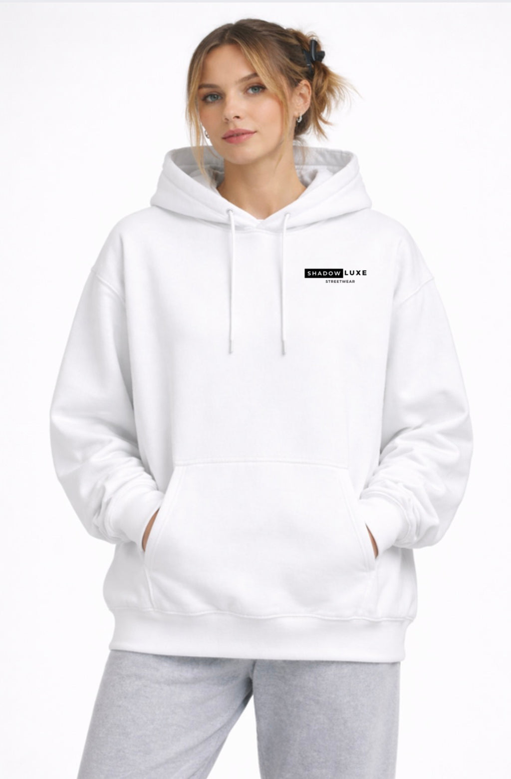 Money Bow Hoodie – Oversized Back Print Hoodie (Black & White)