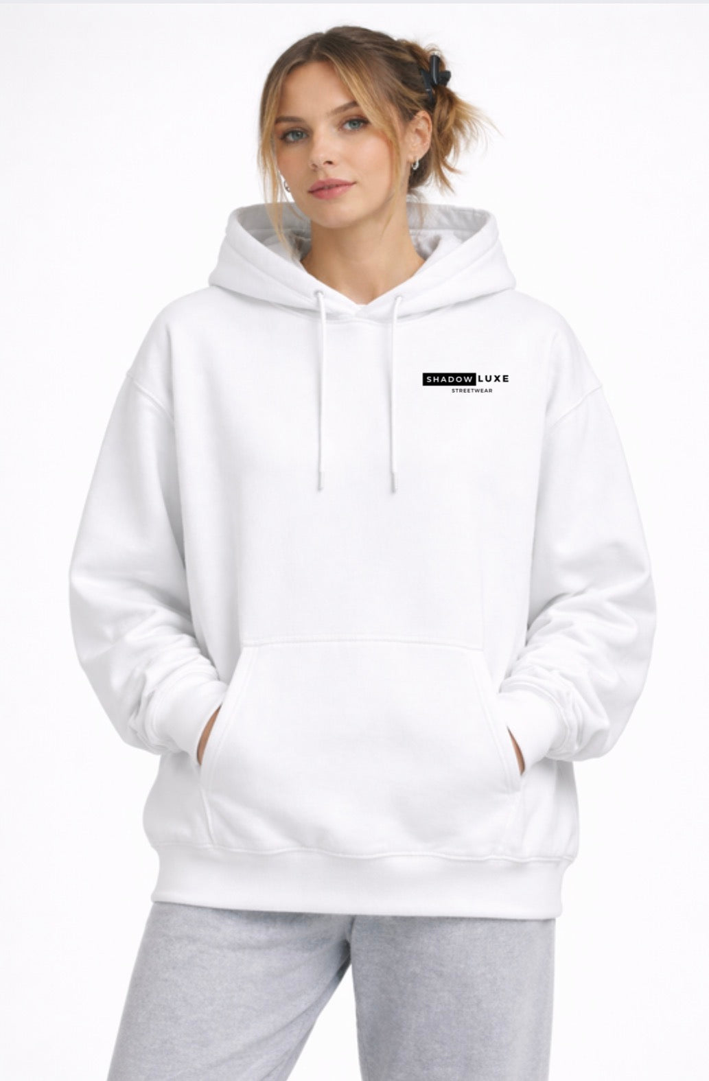 Money Bow Hoodie – Oversized Back Print Hoodie (Black & White)