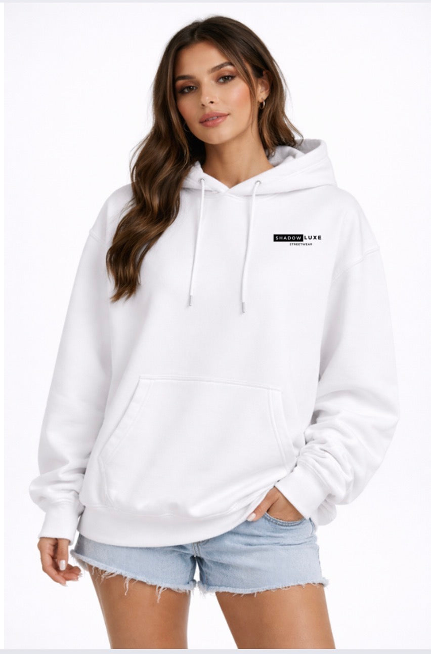 I’m Just a Girl Bow Hoodie – Oversized Black Back Print Hoodie